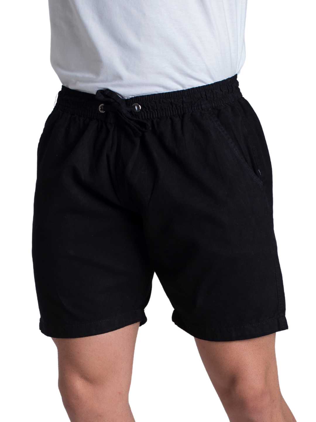 Short Masculino Preto Sarja Colorido Mauricinho Bermuda Curta