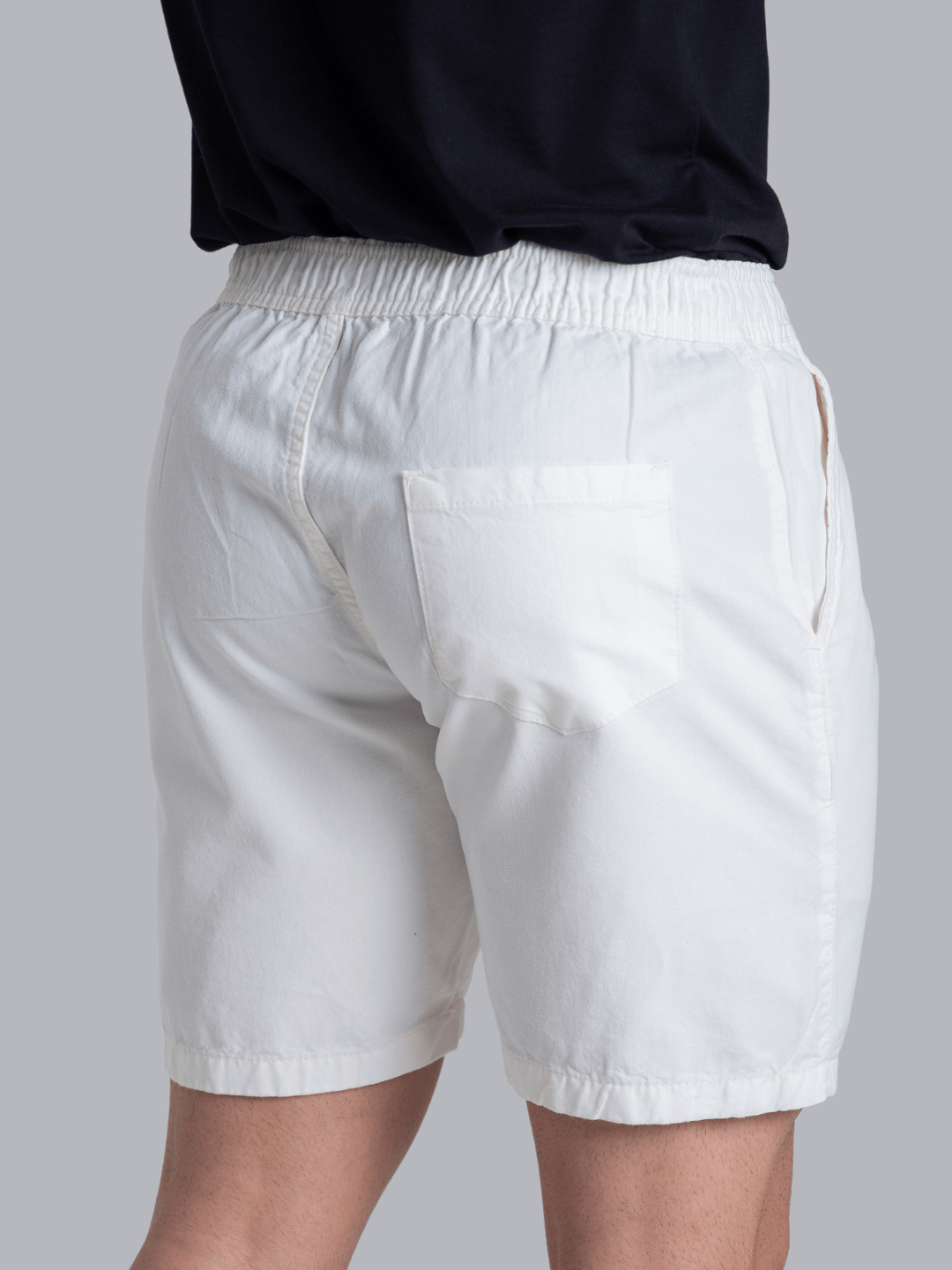 Bermuda Mauricinho Off White Masculina Sarja 100% Algodão Short Brim