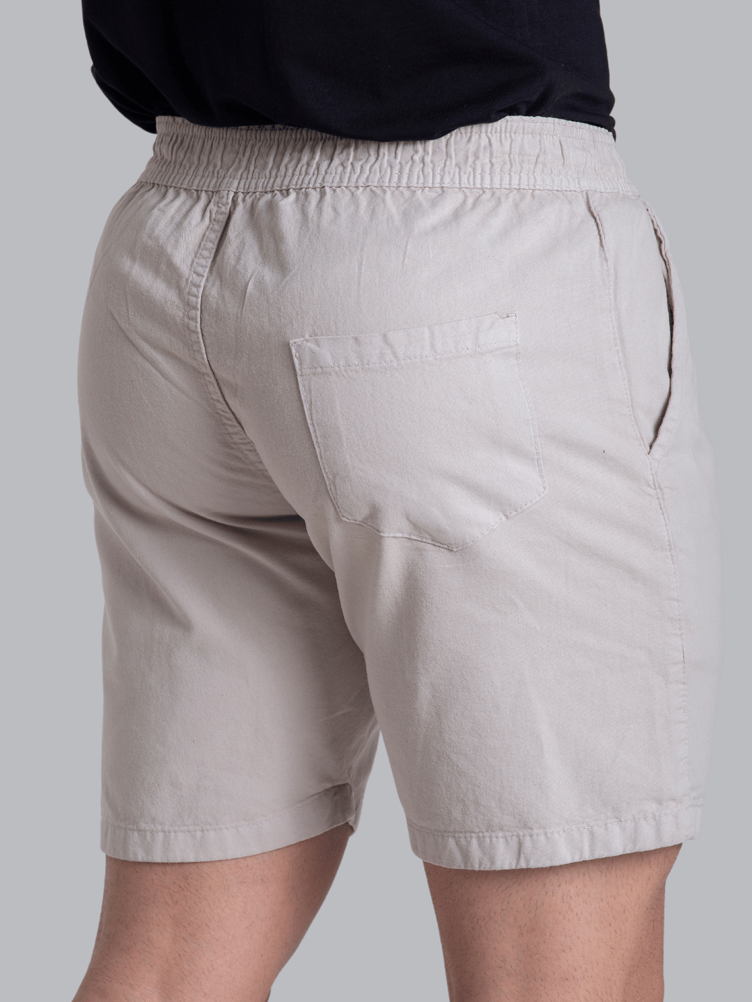 Short Masculino Bege Mauricinho Sarja Bermuda Brim