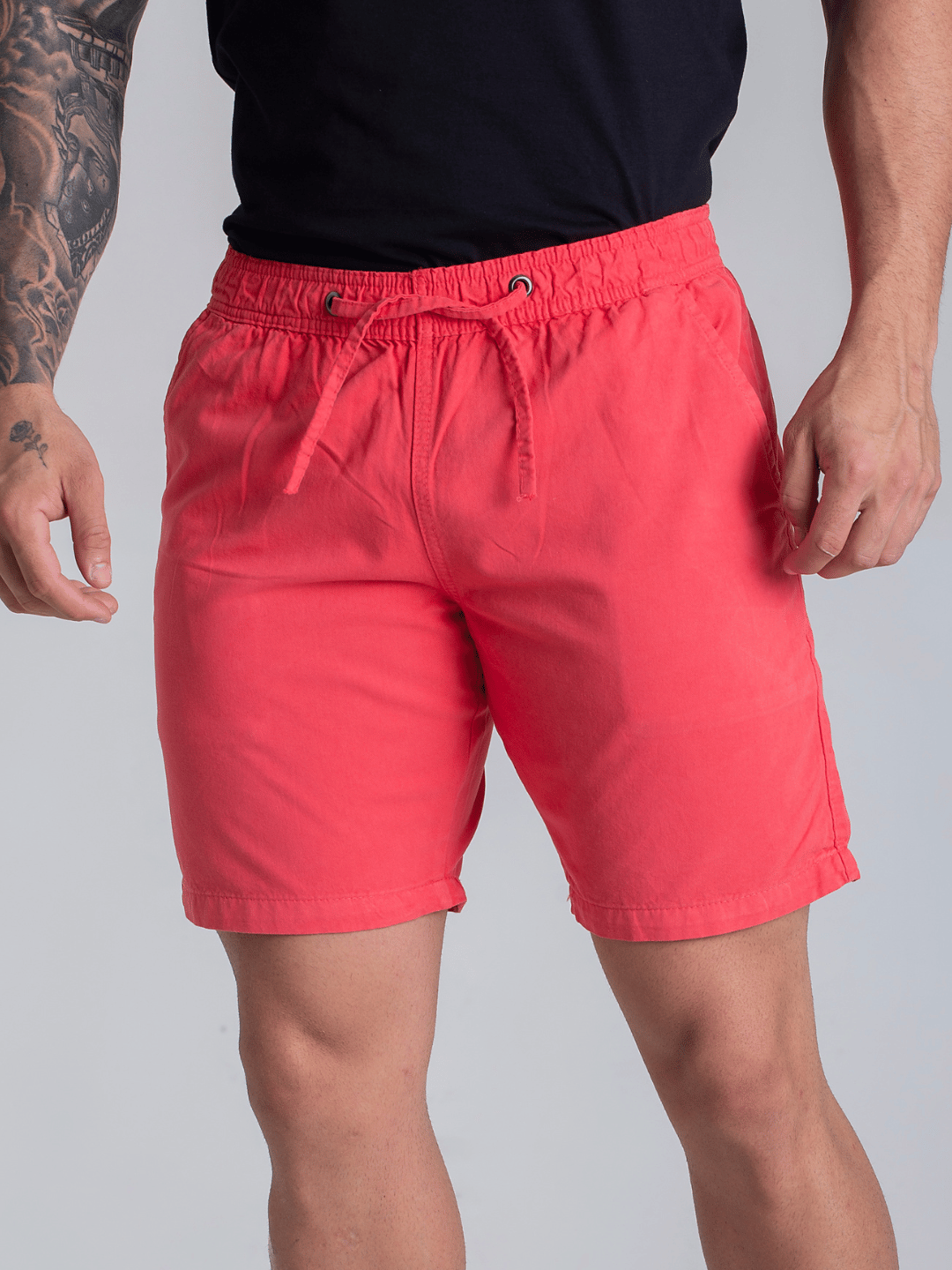 Short Mauricinho Goiaba Sarja Brim Bermuda Curta Masculina
