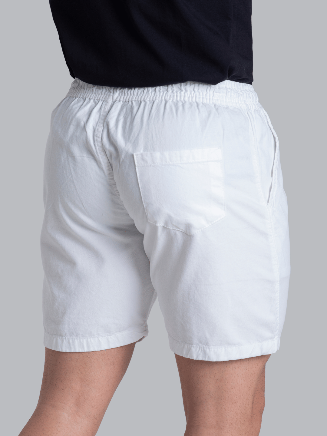 Short Sarja Casual Branco Masculino Bermuda Masculina