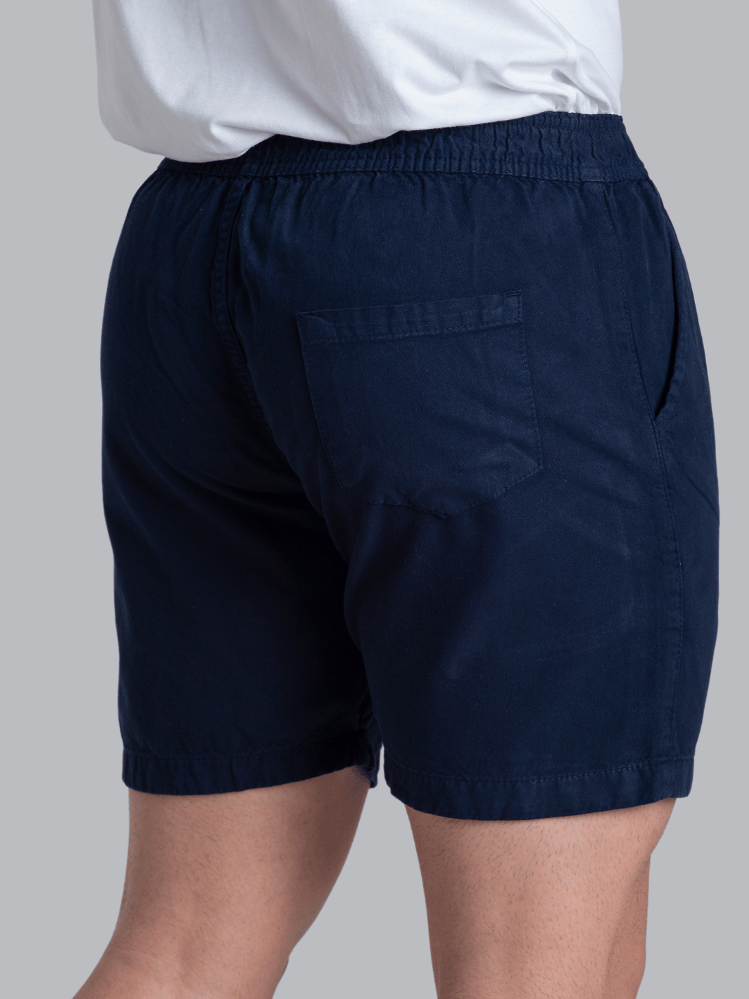Short Masculino Azul Marinho Mauricinho Sarja Bermuda Curta Masculina